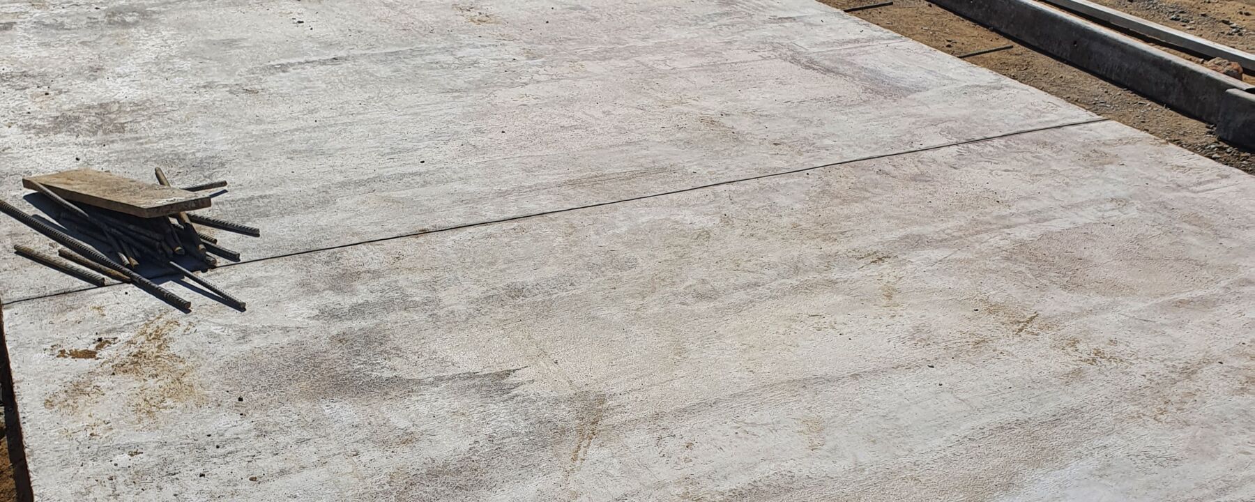 Placa de pavimento rígido terminada