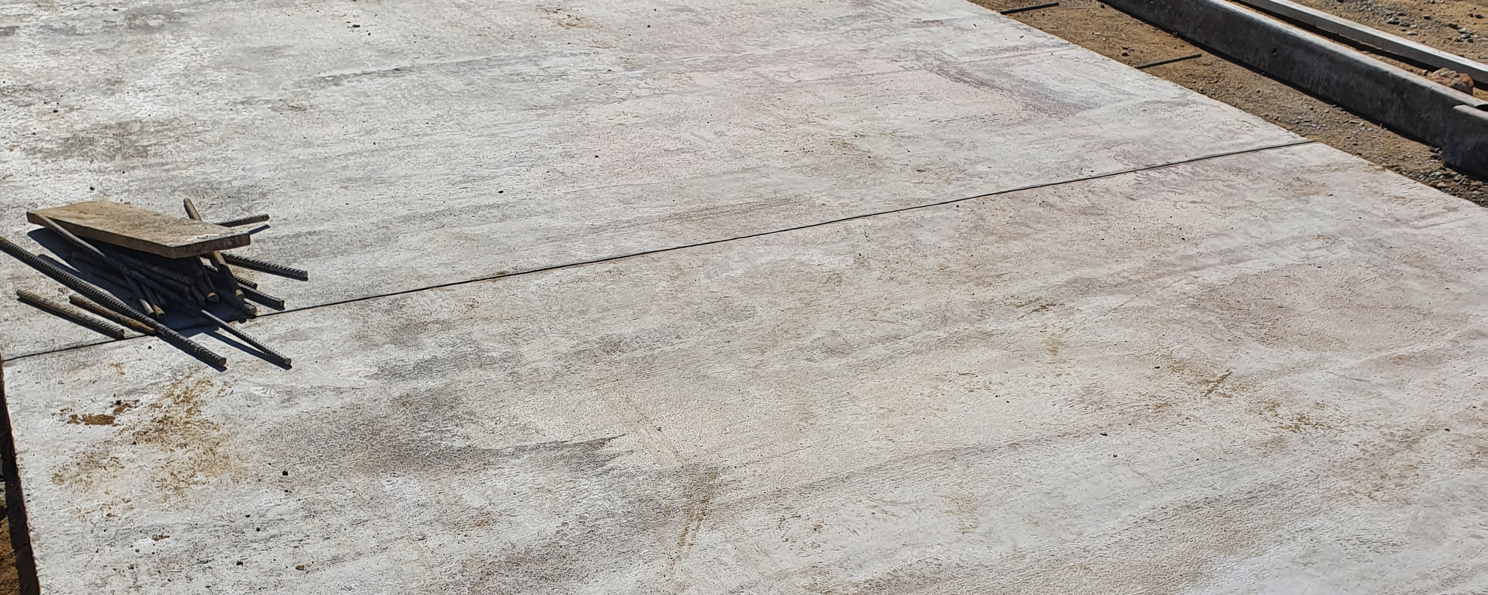 Placa de pavimento rígido terminada